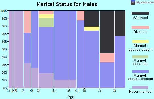 Bedford Park marital status for males