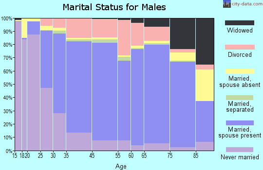Bloomington marital status for males