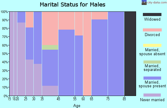 Bondville marital status for males
