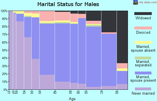 Burbank marital status for males