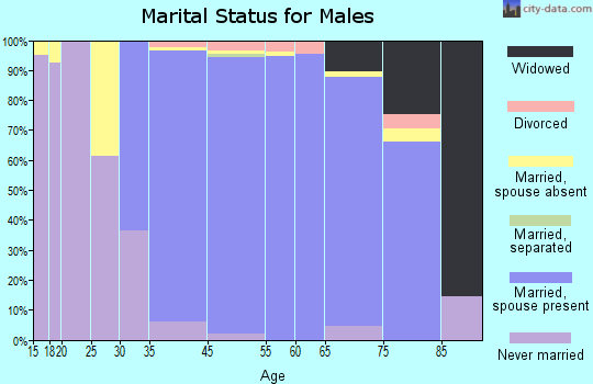 Burr Ridge marital status for males
