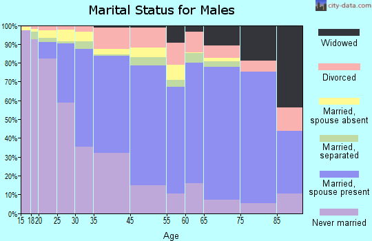 Chicago Heights marital status for males