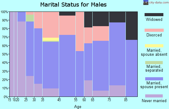 Clay City marital status for males