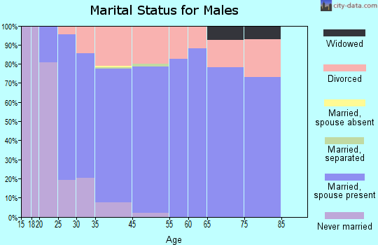 Coal Valley marital status for males