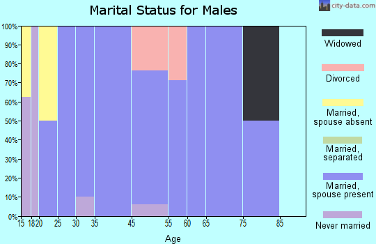 Cooksville marital status for males