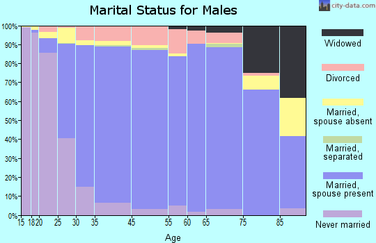 Crystal Lake marital status for males