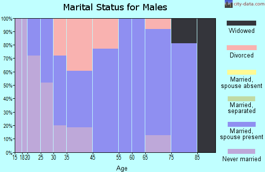 Deer Creek marital status for males