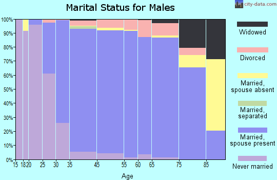 Deerfield marital status for males