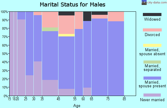 East Dundee marital status for males