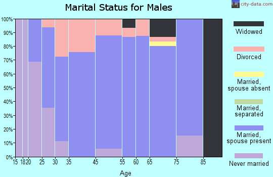 East Galesburg marital status for males