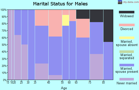 Elizabethtown marital status for males