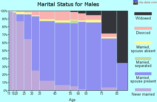 Elk Grove Village marital status for males