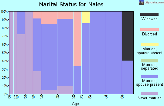 Emden marital status for males