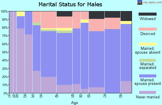 Fox Lake marital status for males