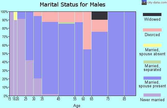 Frankfort Square marital status for males