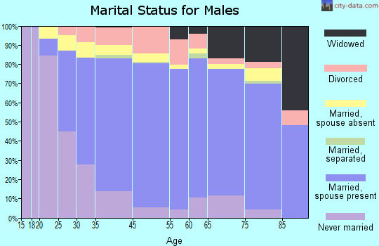 Franklin Park marital status for males