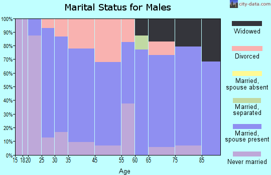 Georgetown marital status for males