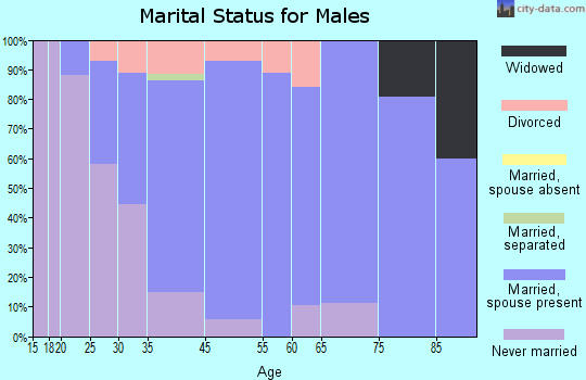 Germantown marital status for males