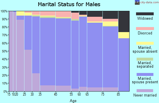 Glenview marital status for males