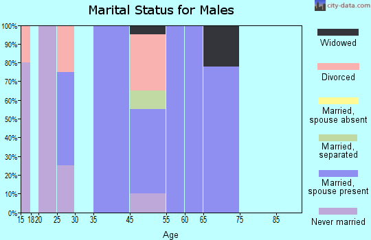 Gulf Port marital status for males