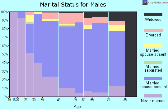 Hickory Hills marital status for males