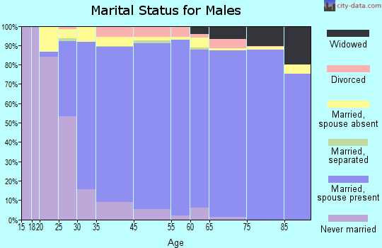 Highland Park marital status for males