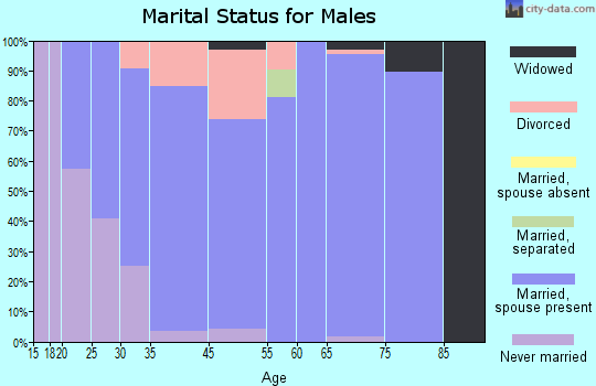Huntley marital status for males