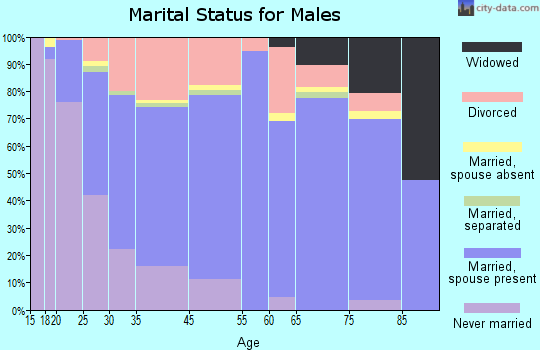 Kewanee marital status for males
