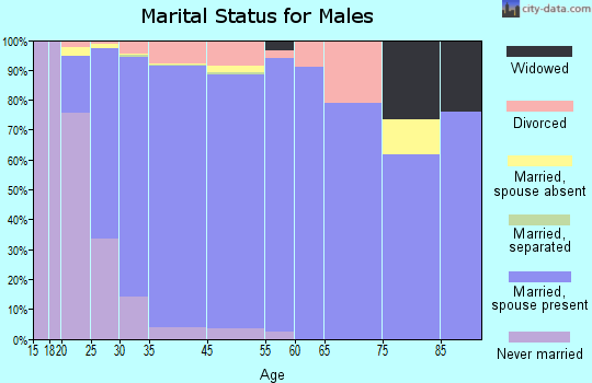 Lake in the Hills marital status for males