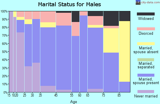 Lawrenceville marital status for males