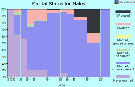Long Creek marital status for males