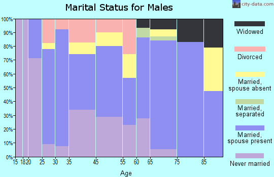 Louisville marital status for males