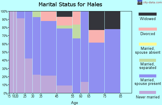 Maple Park marital status for males