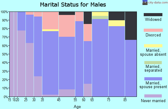 Martinsville marital status for males