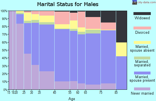 Melrose Park marital status for males