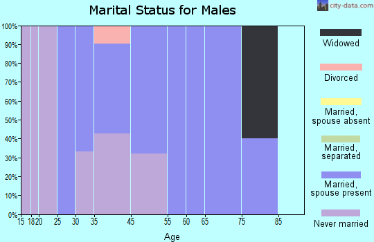 Menominee marital status for males