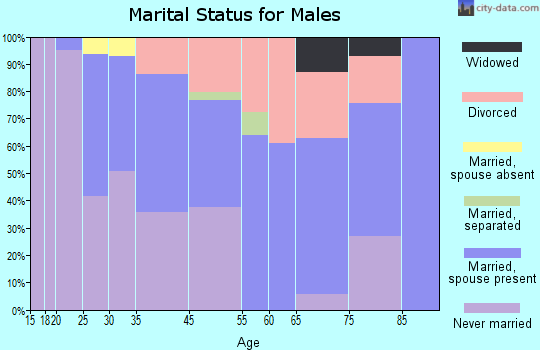 Merrionette Park marital status for males