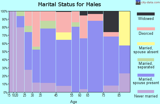 Metropolis marital status for males