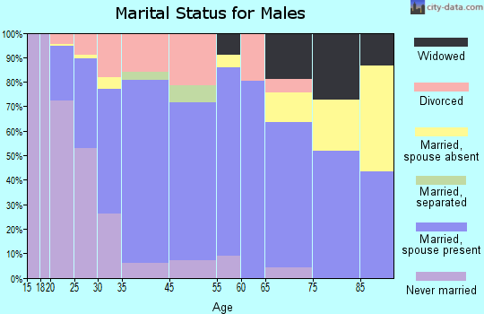 Momence marital status for males