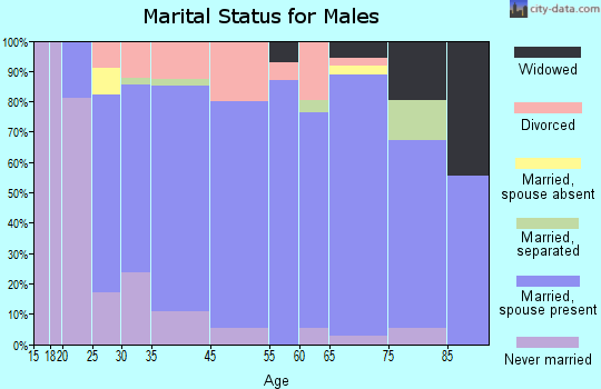 Monee marital status for males