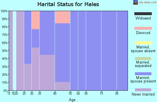 Muncie marital status for males