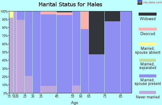 Newark marital status for males
