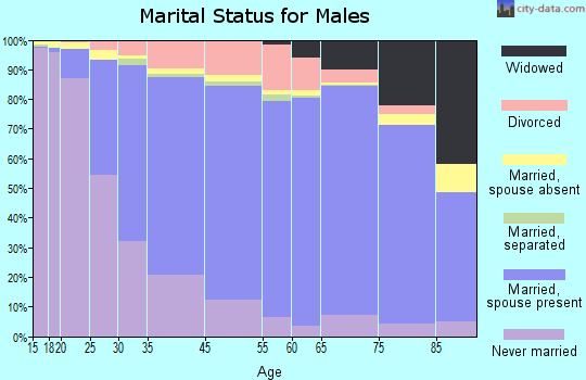 Oak Lawn marital status for males