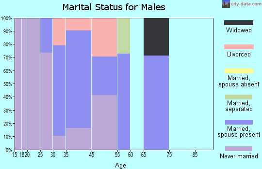 Old Mill Creek marital status for males