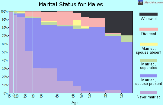 Park Forest marital status for males