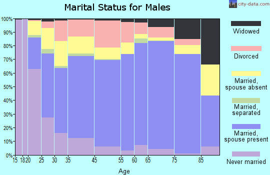 Pekin marital status for males