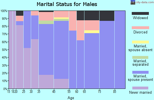 Preston Heights marital status for males
