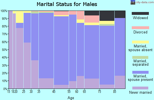 River Forest marital status for males