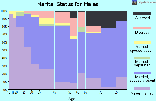 River Grove marital status for males