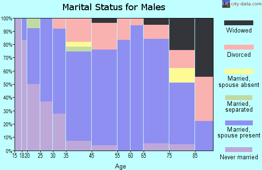 Roseville marital status for males